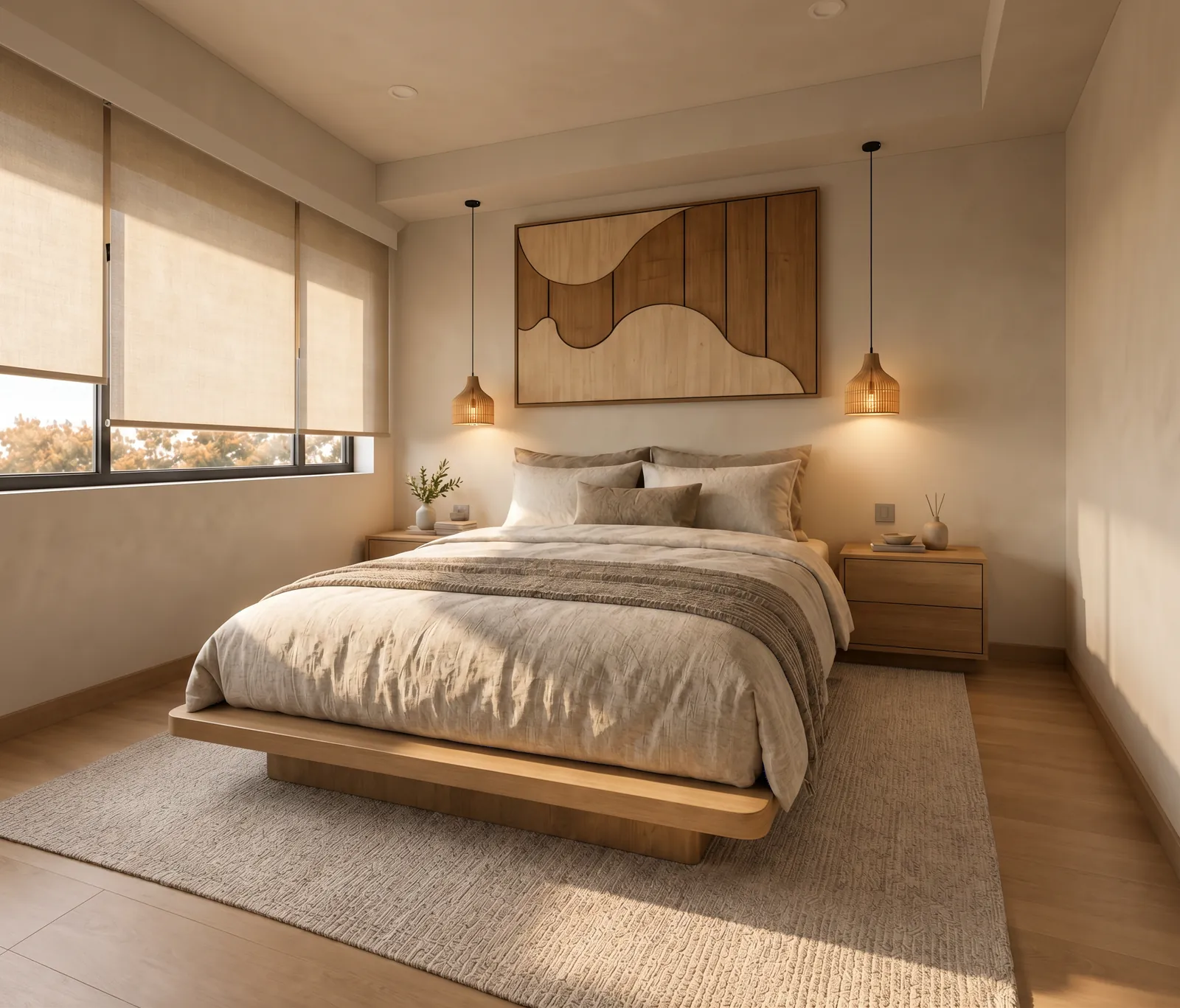 Render of an accessory dwelling bedroom