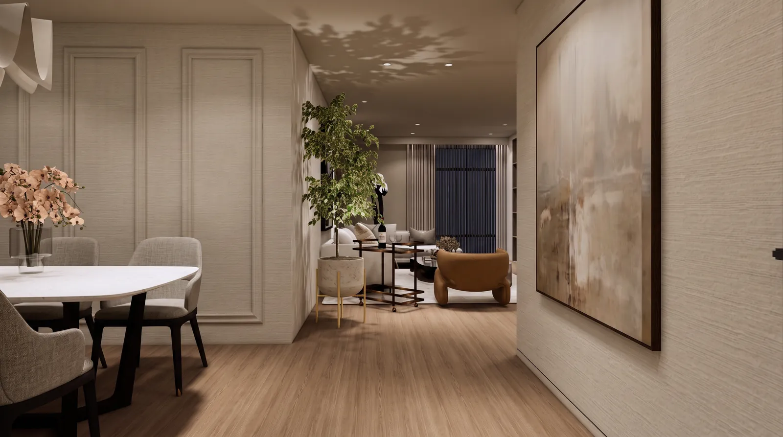 Concept image of a dark residential hall