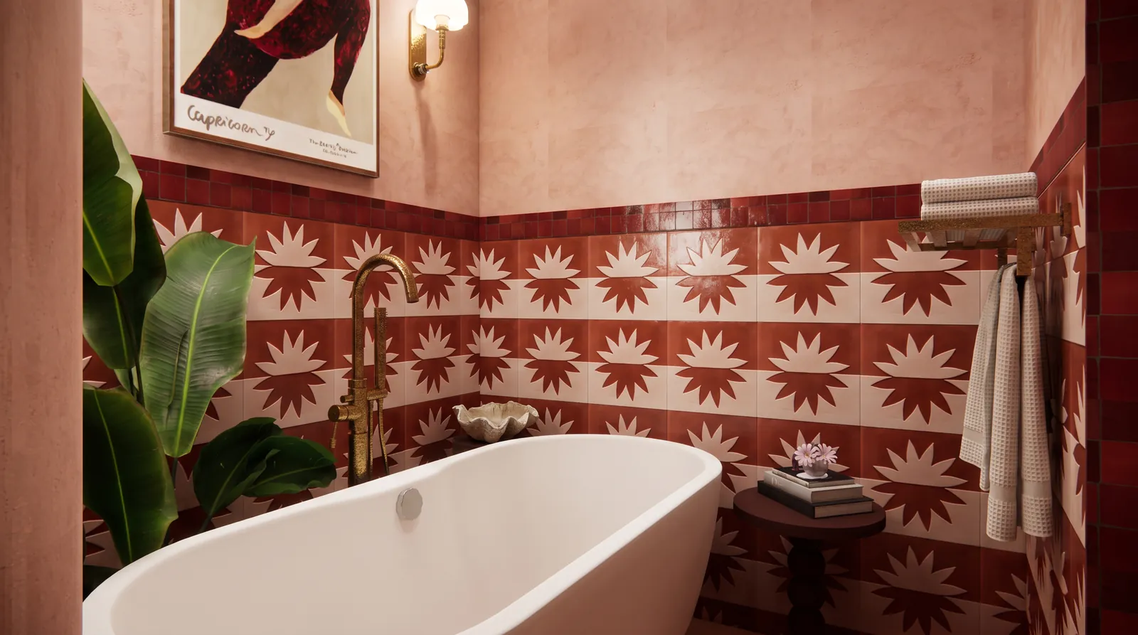 Rendered hospitality bathroom