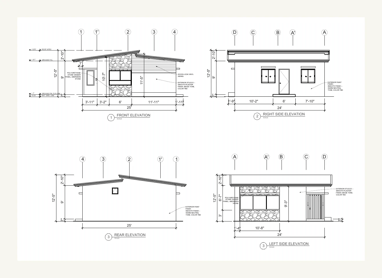 ADU exterior elevations